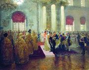 Ilya Repin Wedding of Nicholas II and Alexandra Fyodorovna, oil painting on canvas